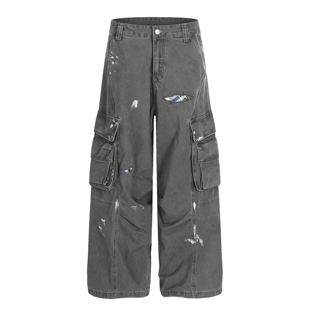American Washed Ink Distressed Work Pants