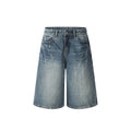 American Retro Relaxed Loose Denim Shorts