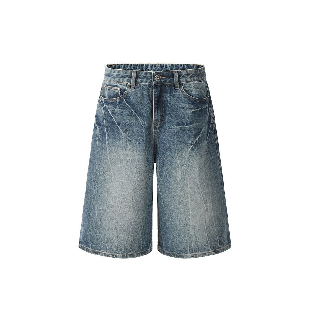 American Retro Relaxed Loose Denim Shorts
