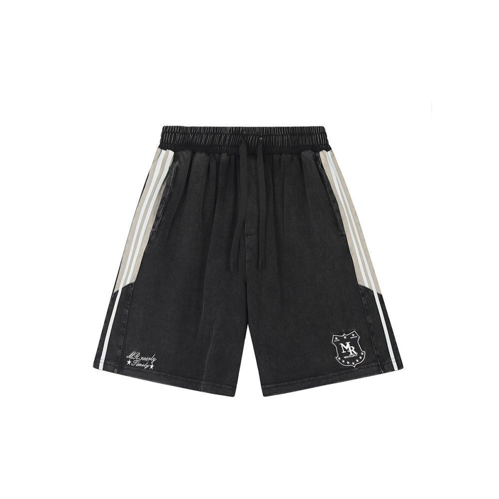 MRNEARLY American Retro Side Striped Embroidered Trendy Sports Shorts Men s Summer Fashionable Five Point Pants image 4