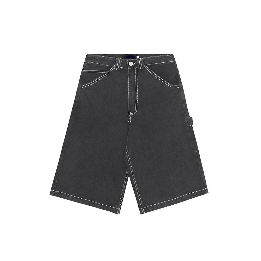 American Retro Street Straight Leg Cropped Shorts Jeans