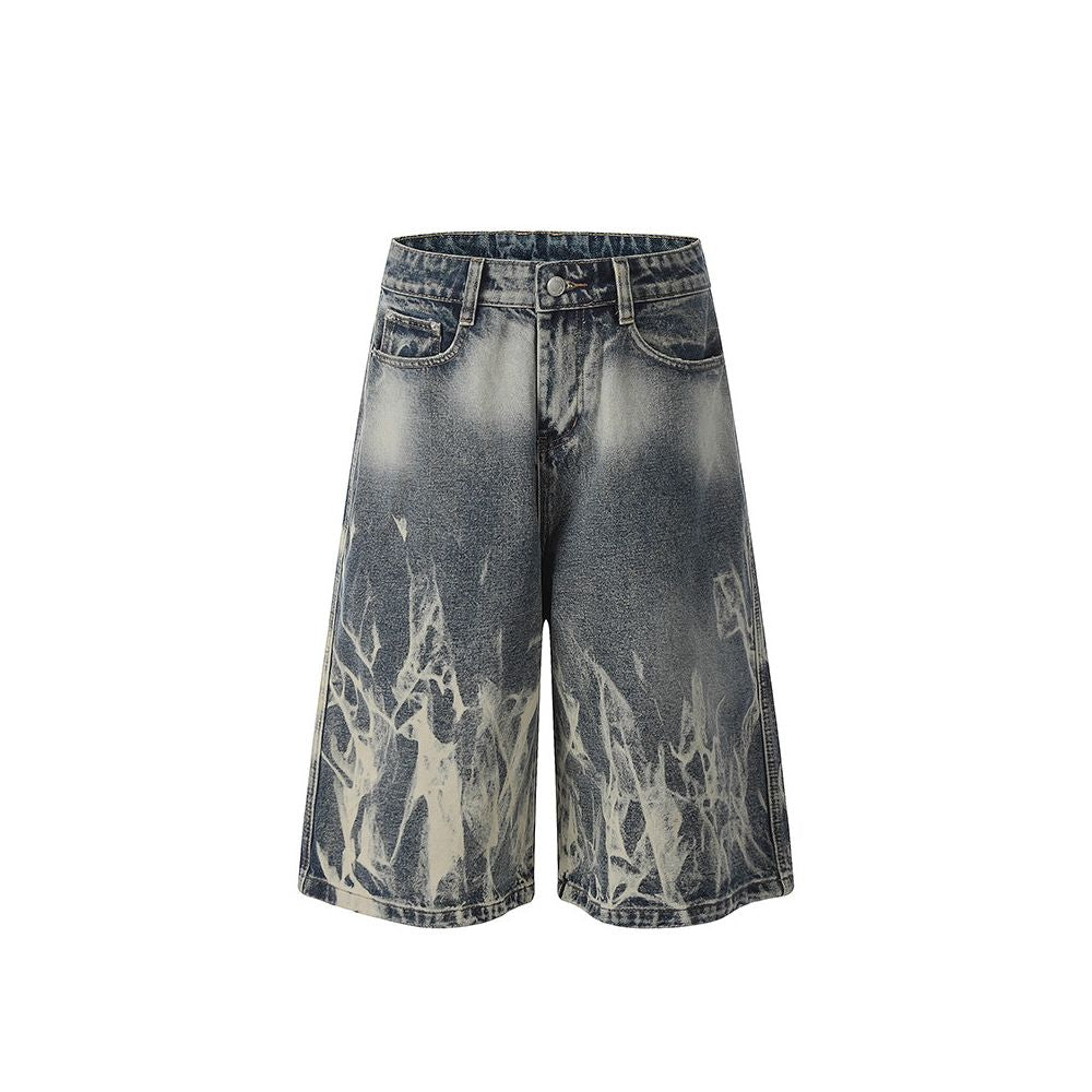 American Retro Lightning Flame Cowboy Shorts