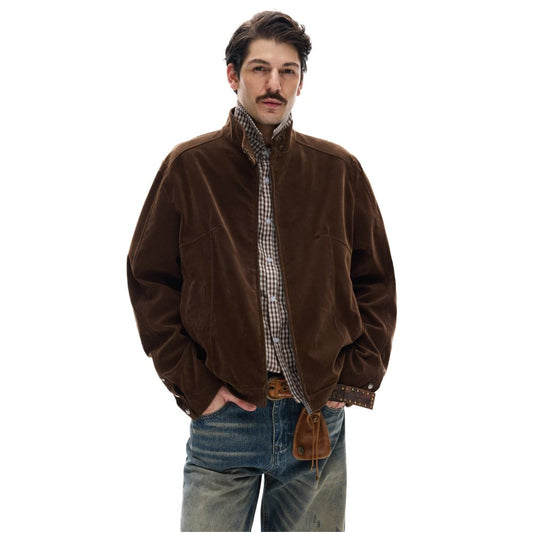 Modern Street Retro Suede Workwear Jacket