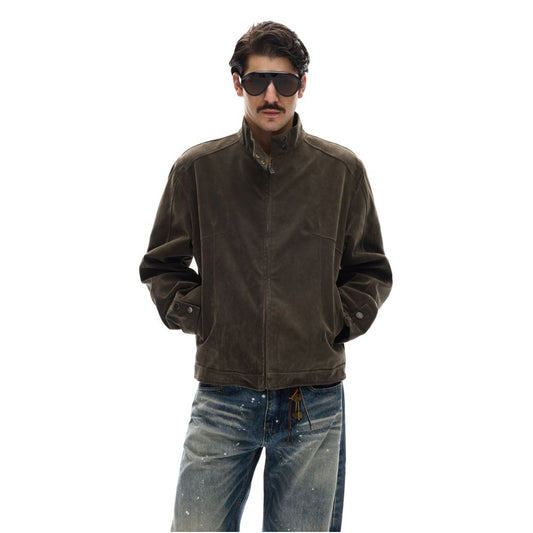 Modern Street Retro Suede Workwear Jacket