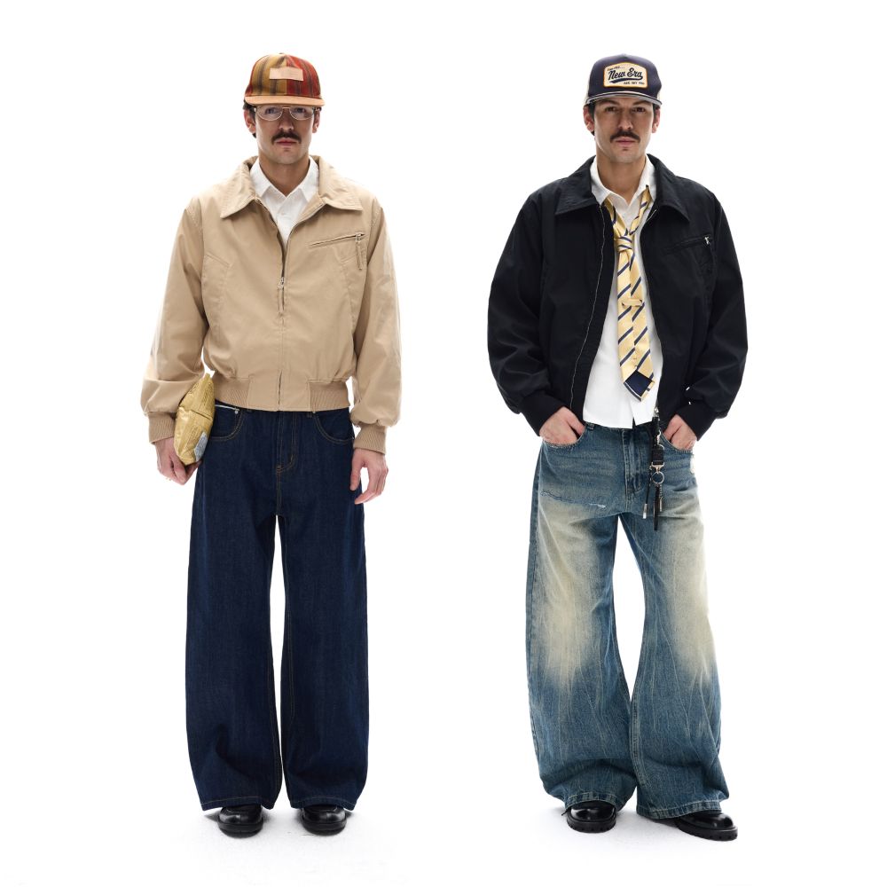 MADWITCH American minimalist Harrington workwear jacket versatile for men and women commuting short design sense top image 1