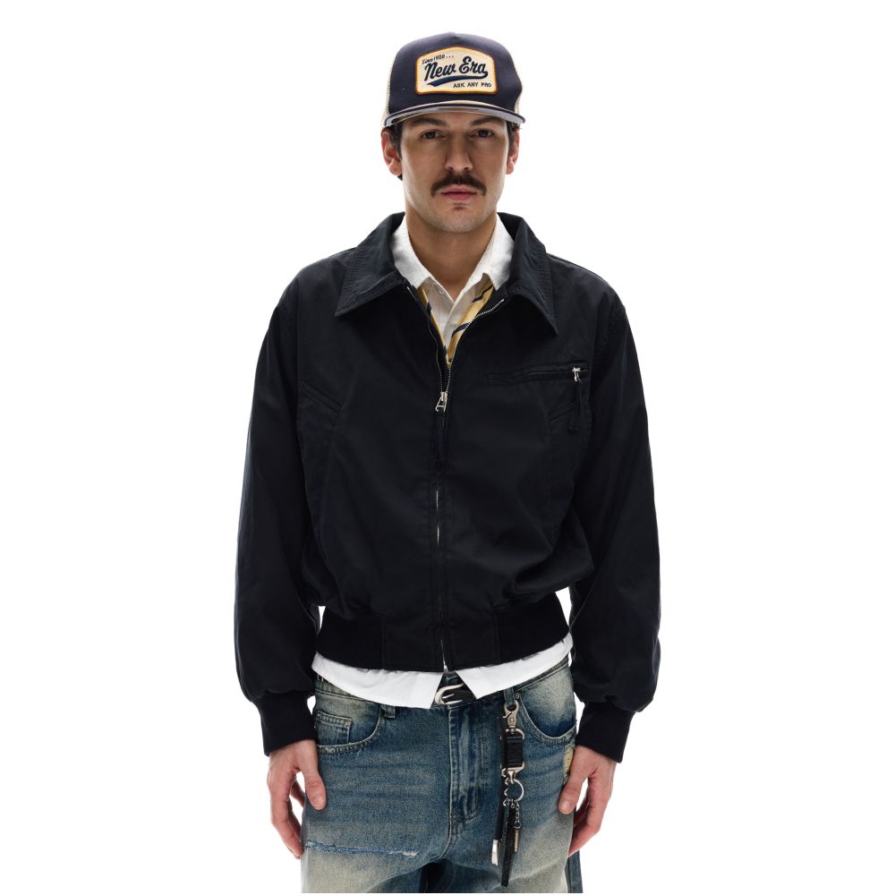 MADWITCH American minimalist Harrington workwear jacket versatile for men and women commuting short design sense top image 4