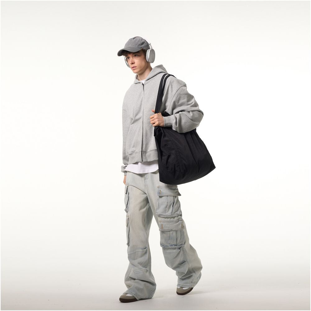 MADWITCH short hooded sweatshirt for men and women retro casual cotton polyester pullover jacket image 4