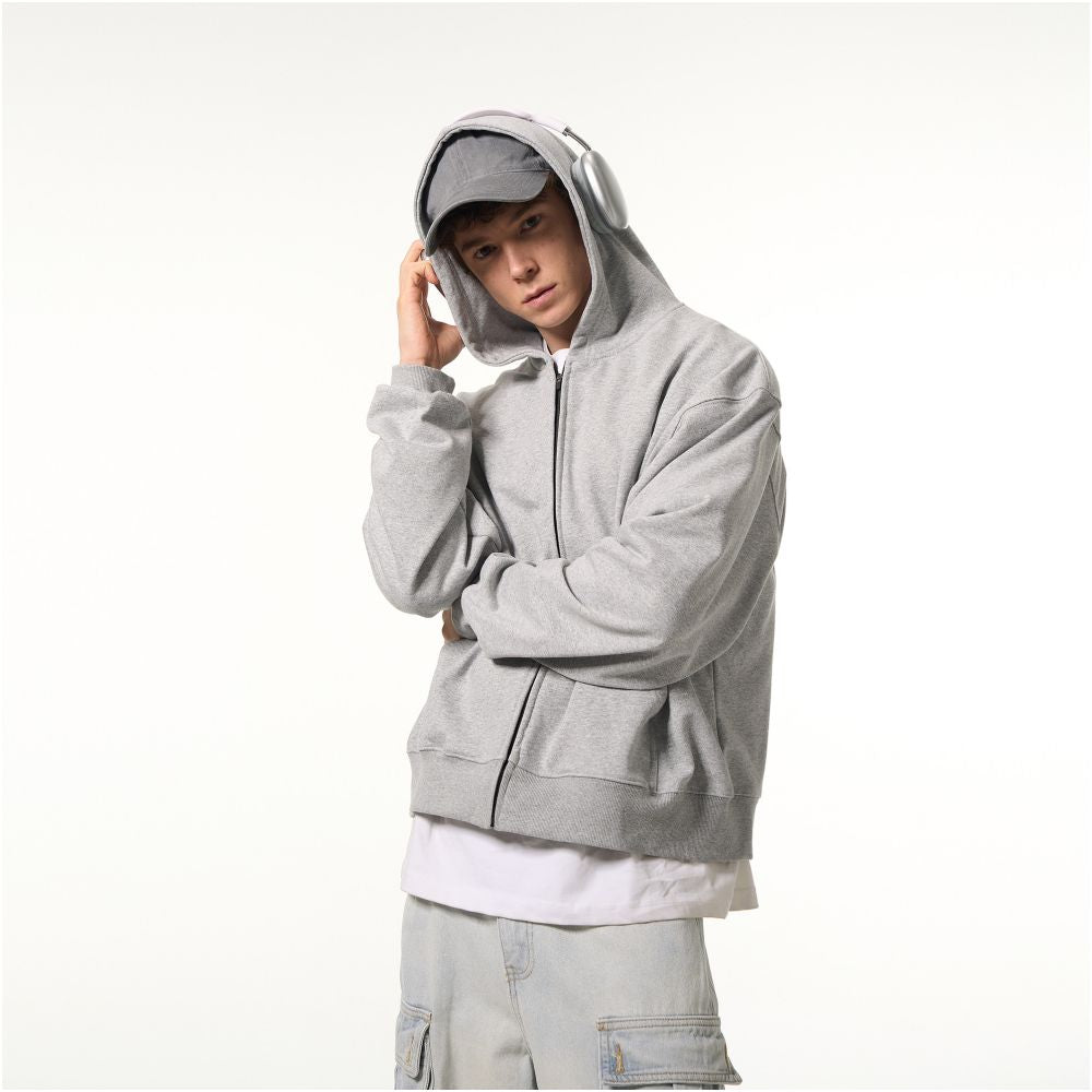 MADWITCH short hooded sweatshirt for men and women retro casual cotton polyester pullover jacket image 5