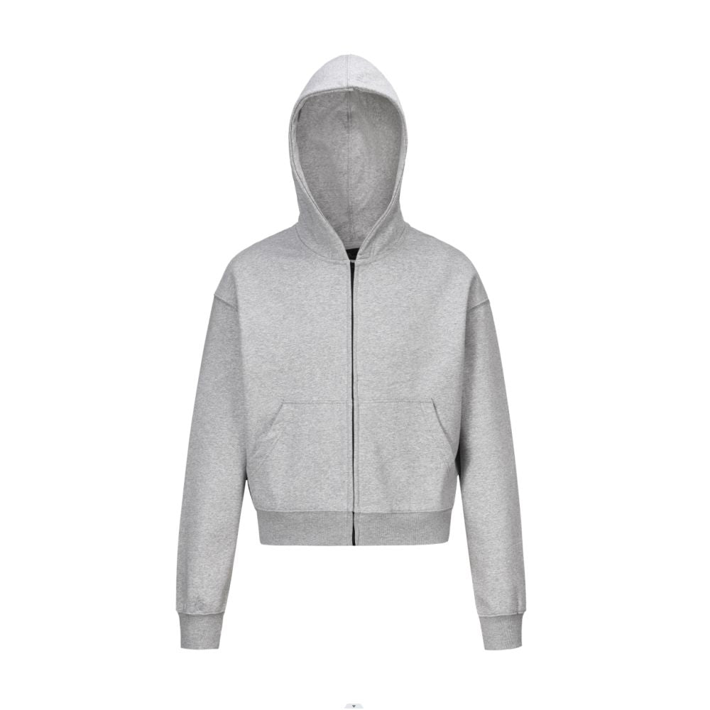 Retro Short Hooded Cotton-Polyester Sweatshirt