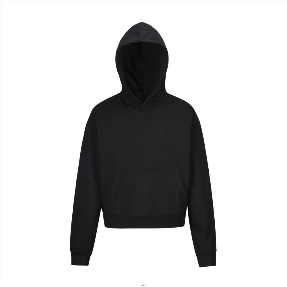 Retro Short Hooded Cotton-Polyester Sweatshirt