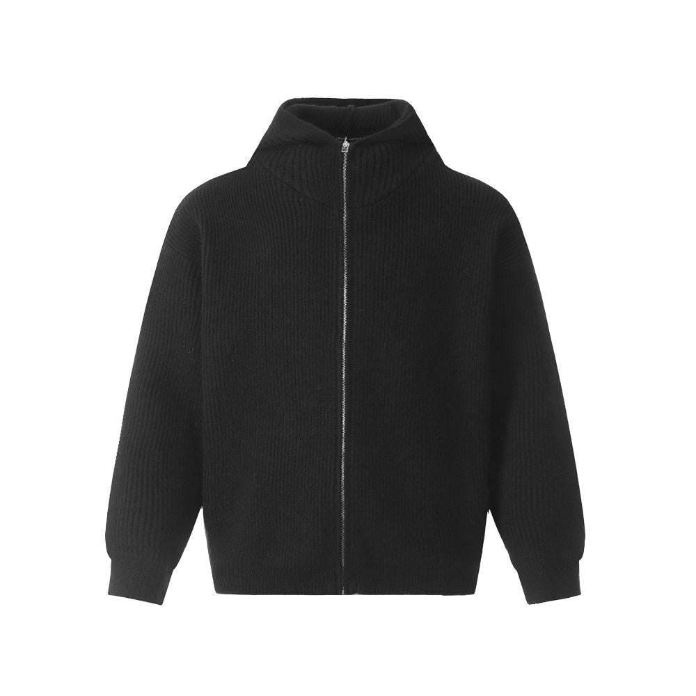 Retro Clean Fit Hooded Cardigan Jacket