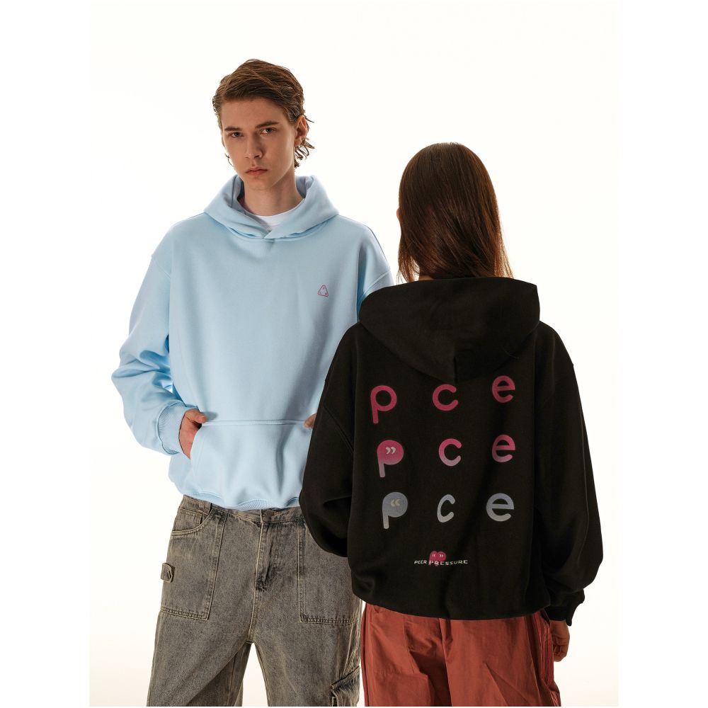 MRNEARLY American Retro Gradient Letter Printed Hoodie Men s Trendy Brand Loose Casual Couple Top image 0