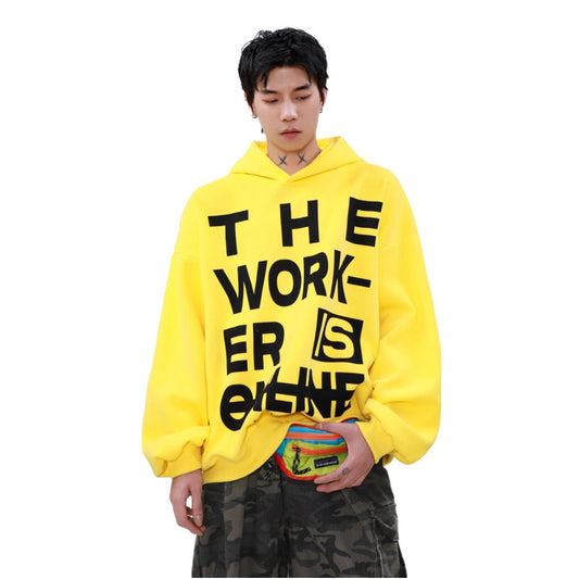 MRNEARLY American Retro Letter Printed Hoodie Men s Spring and Autumn Style Trendy Brand Street Explosion Loose Couple Coat image 1