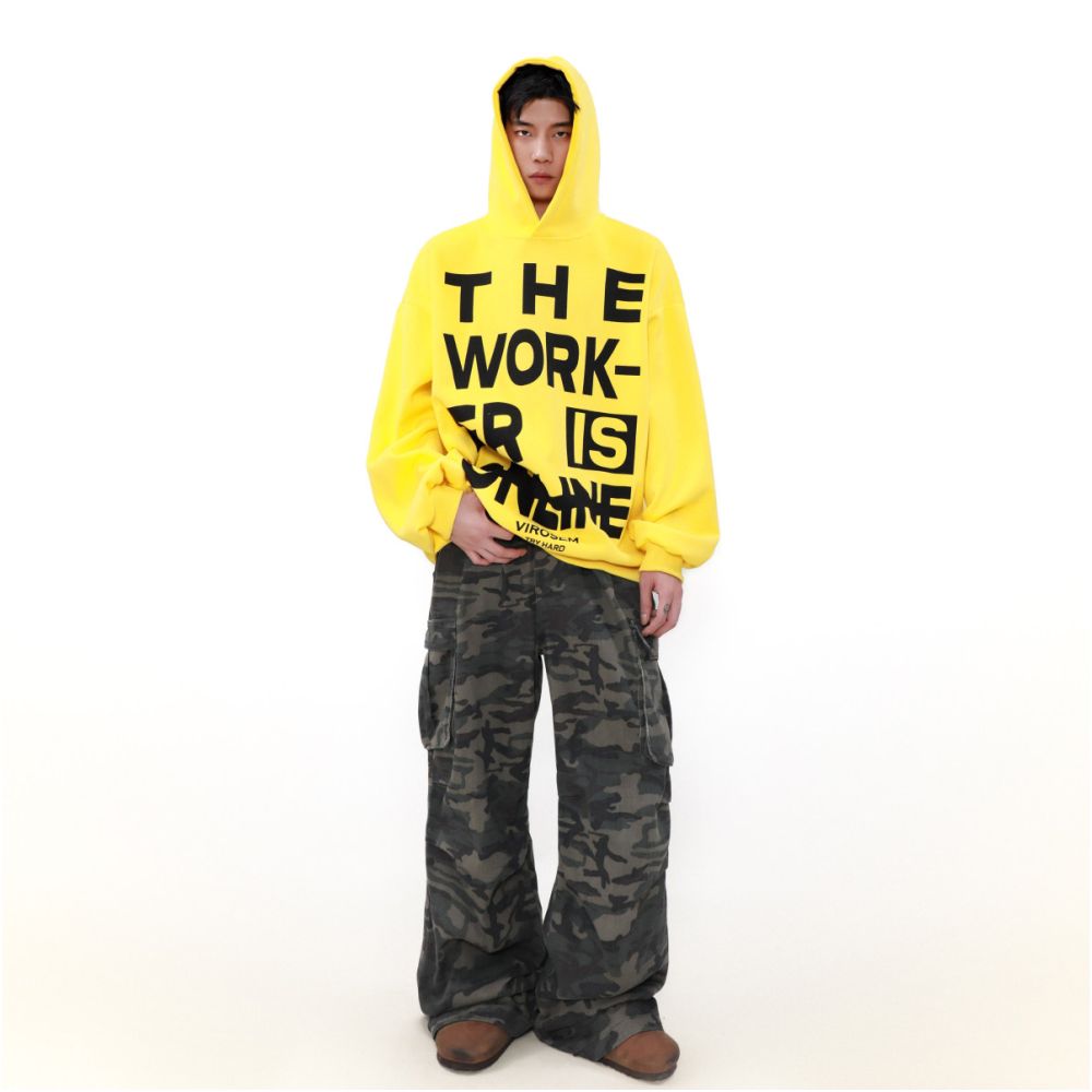 MRNEARLY American Retro Letter Printed Hoodie Men s Spring and Autumn Style Trendy Brand Street Explosion Loose Couple Coat image 2