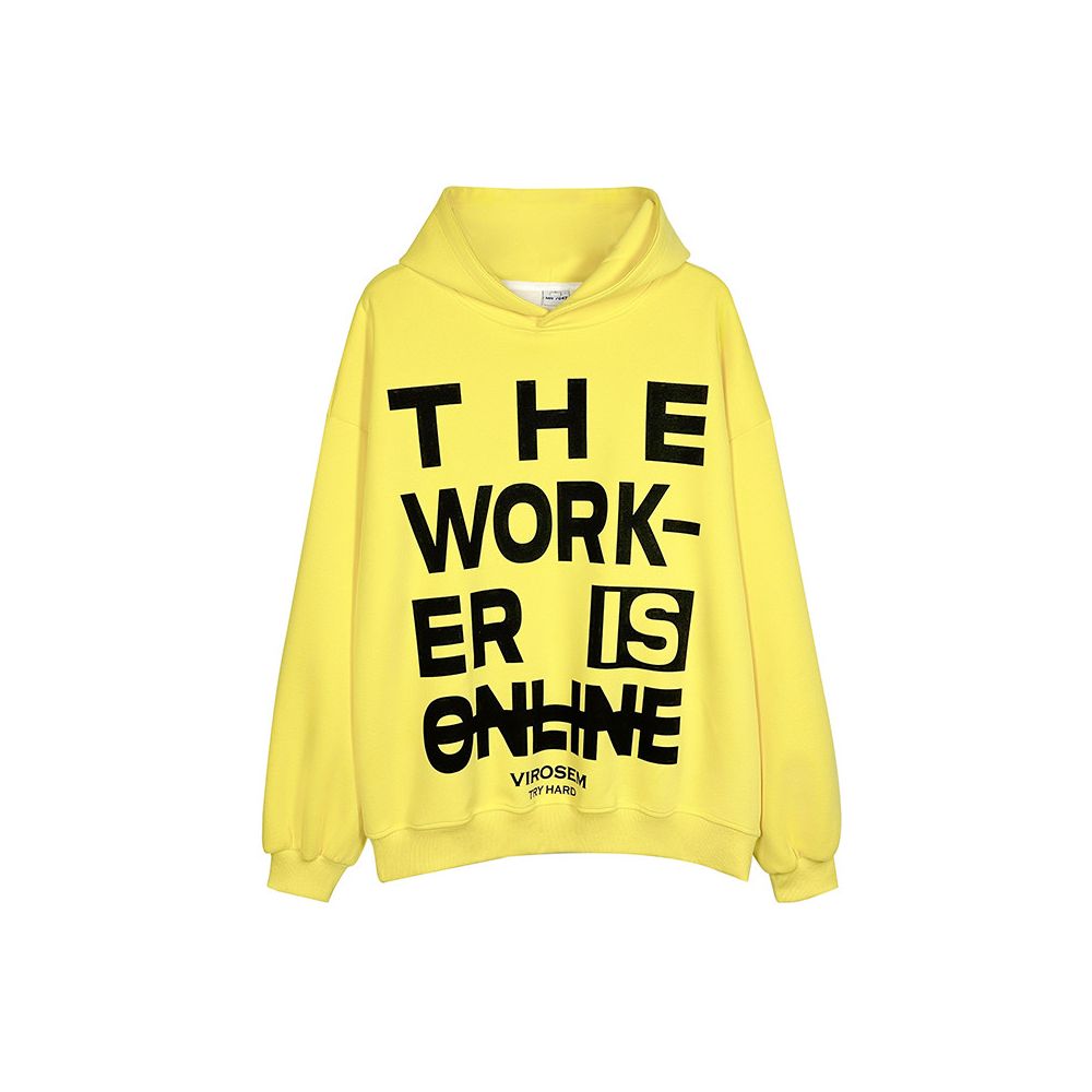 American Retro Letter Print Hoodie