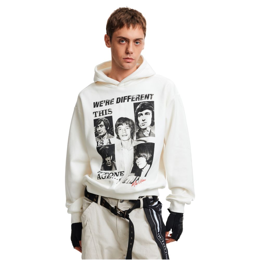 MADWITCH American Trendy Band Letter Printed Hoodie for Men and Women Commuting Casual Rascal Handsome Top Couple image 2