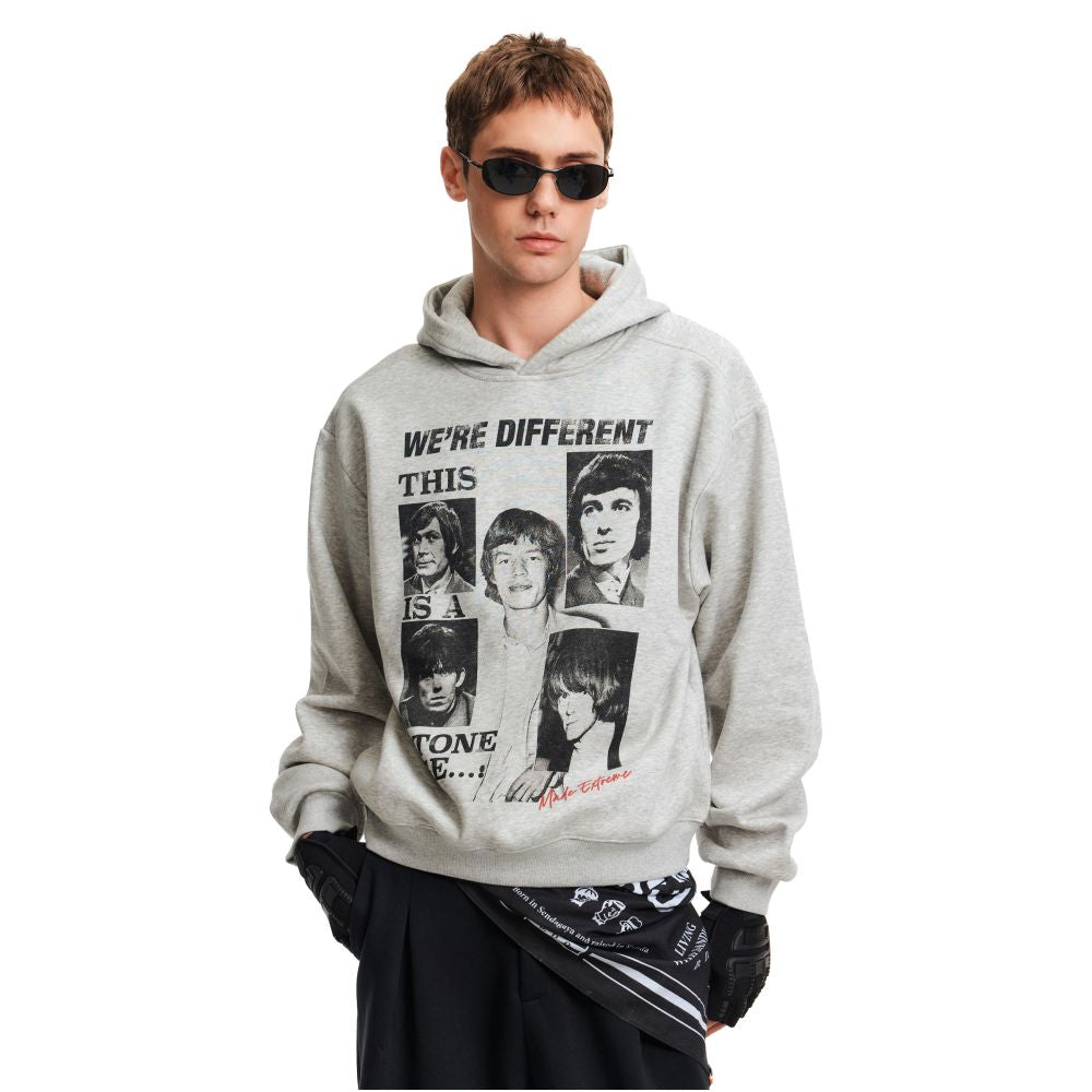 MADWITCH American Trendy Band Letter Printed Hoodie for Men and Women Commuting Casual Rascal Handsome Top Couple image 4