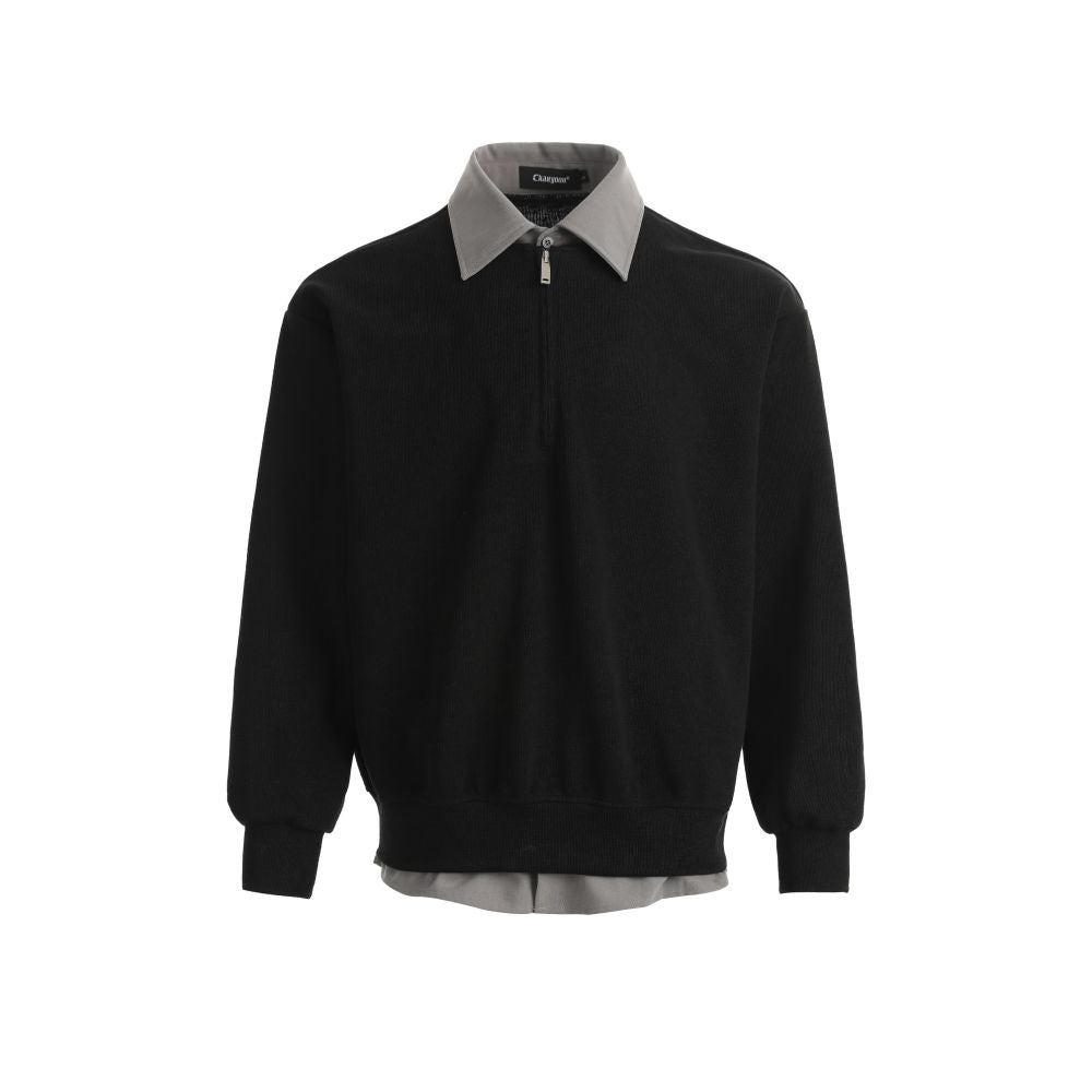 Early Autumn Retro Spliced Two-Piece Hoodie