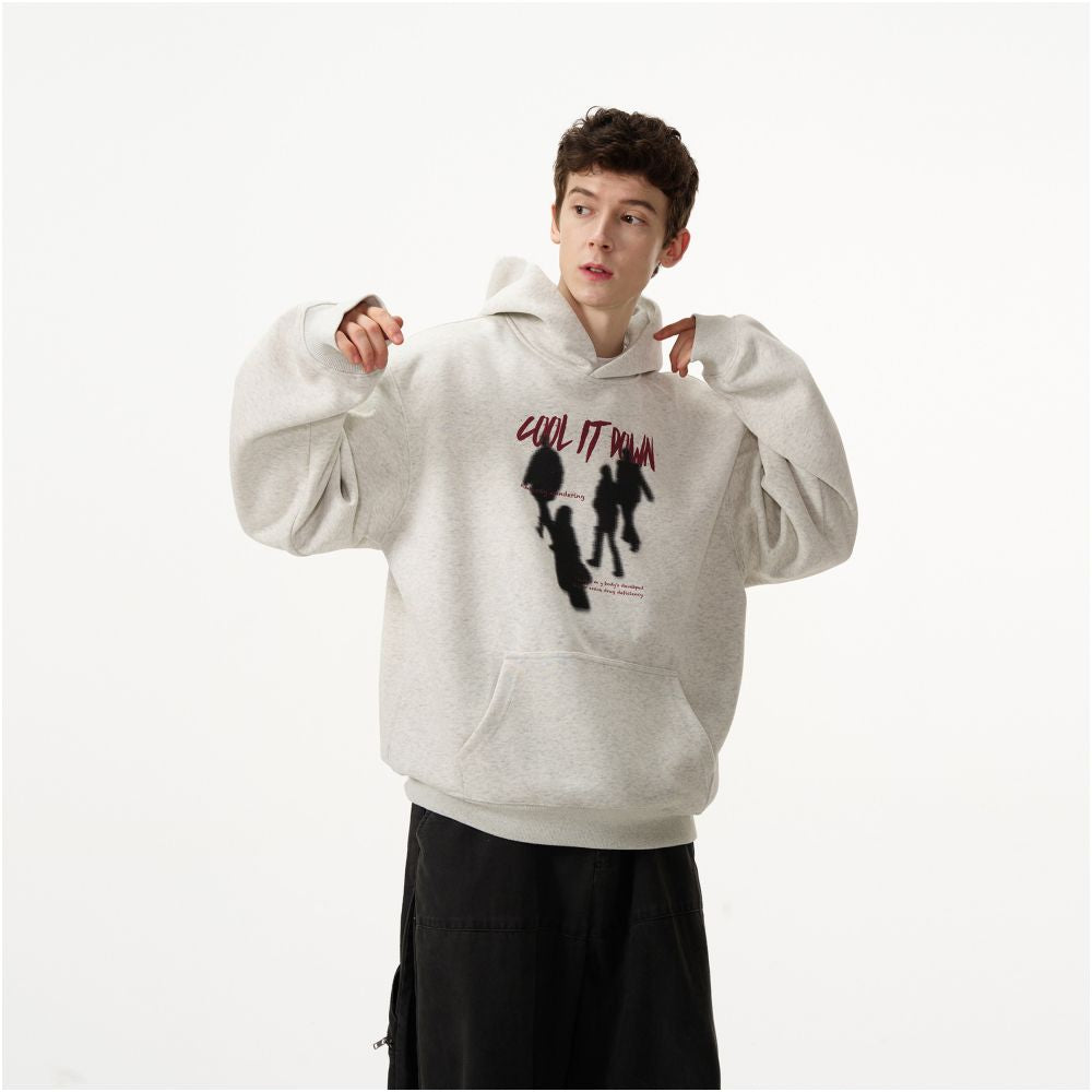 MADWITCH American Street Trendy Brand Silhouette Printed Hoodie Men s and Women s Loose Casual Lazy Couple s Top image 2