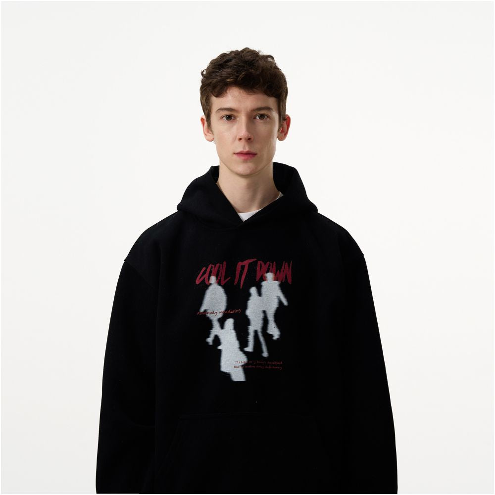 MADWITCH American Street Trendy Brand Silhouette Printed Hoodie Men s and Women s Loose Casual Lazy Couple s Top image 3