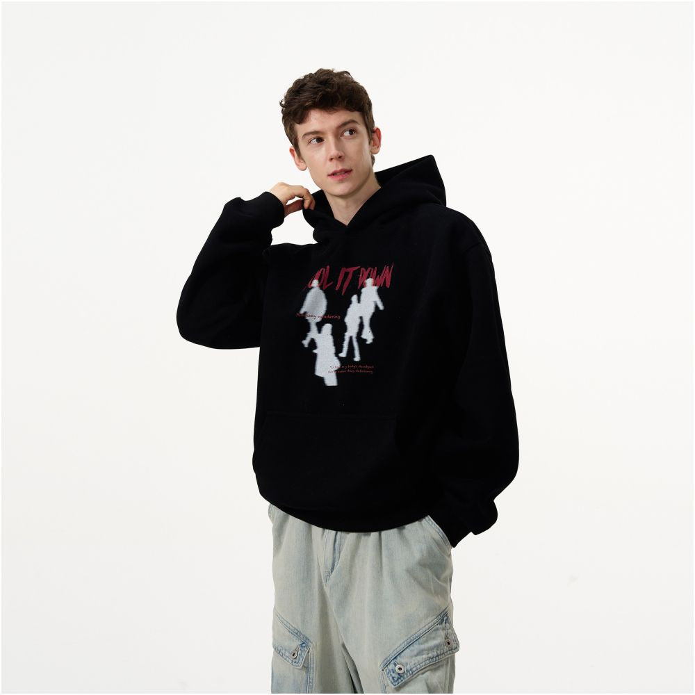 MADWITCH American Street Trendy Brand Silhouette Printed Hoodie Men s and Women s Loose Casual Lazy Couple s Top image 4