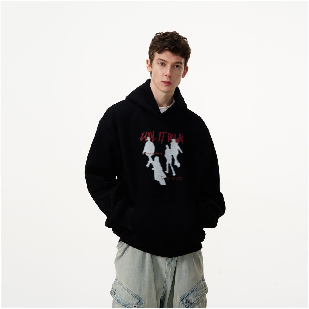 American Street Silhouette Print Hoodie