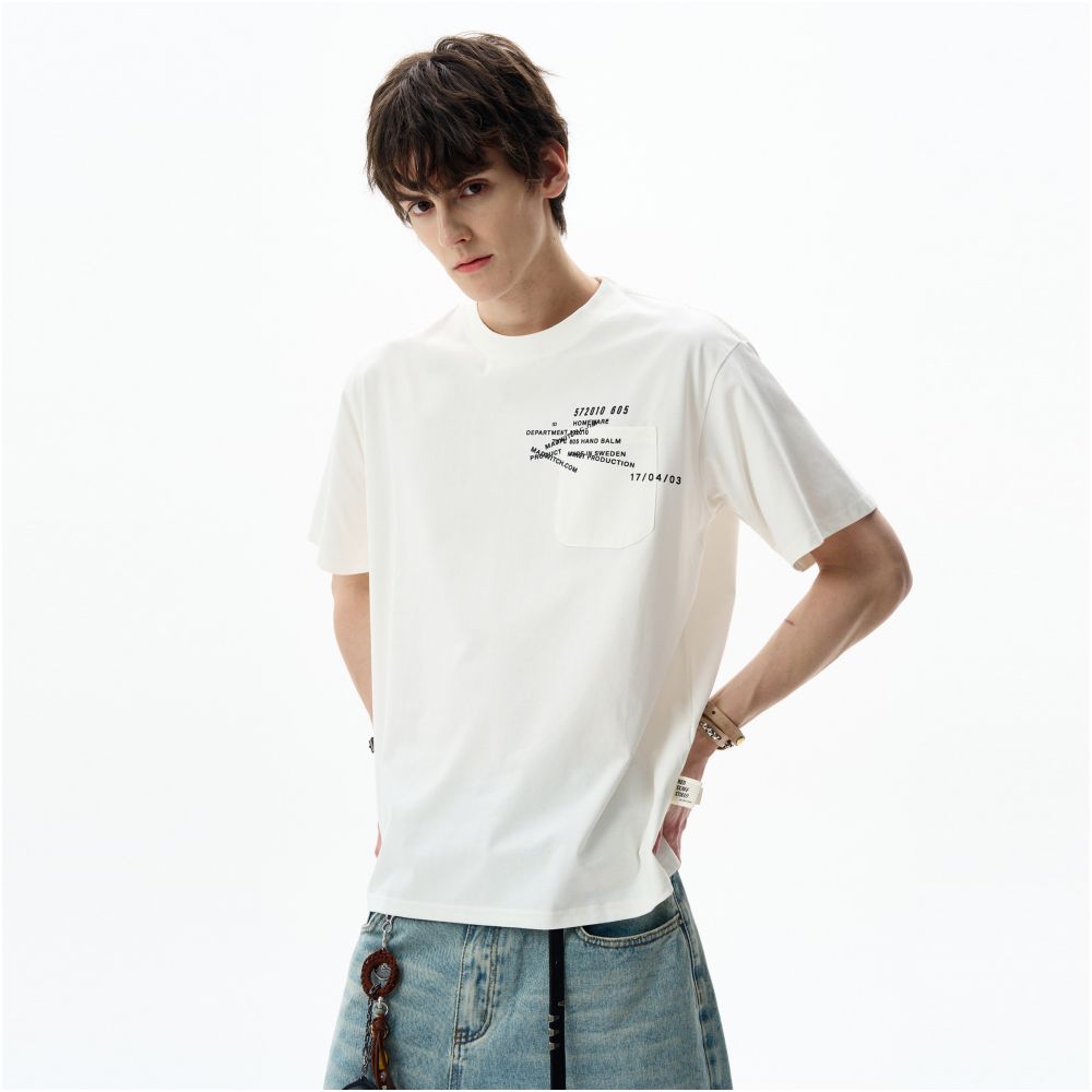 MADWITCH Original American Trendy Brand Letter Printed Short sleeved T shirt for Men Loose Casual Cool Technology Top ins image 5