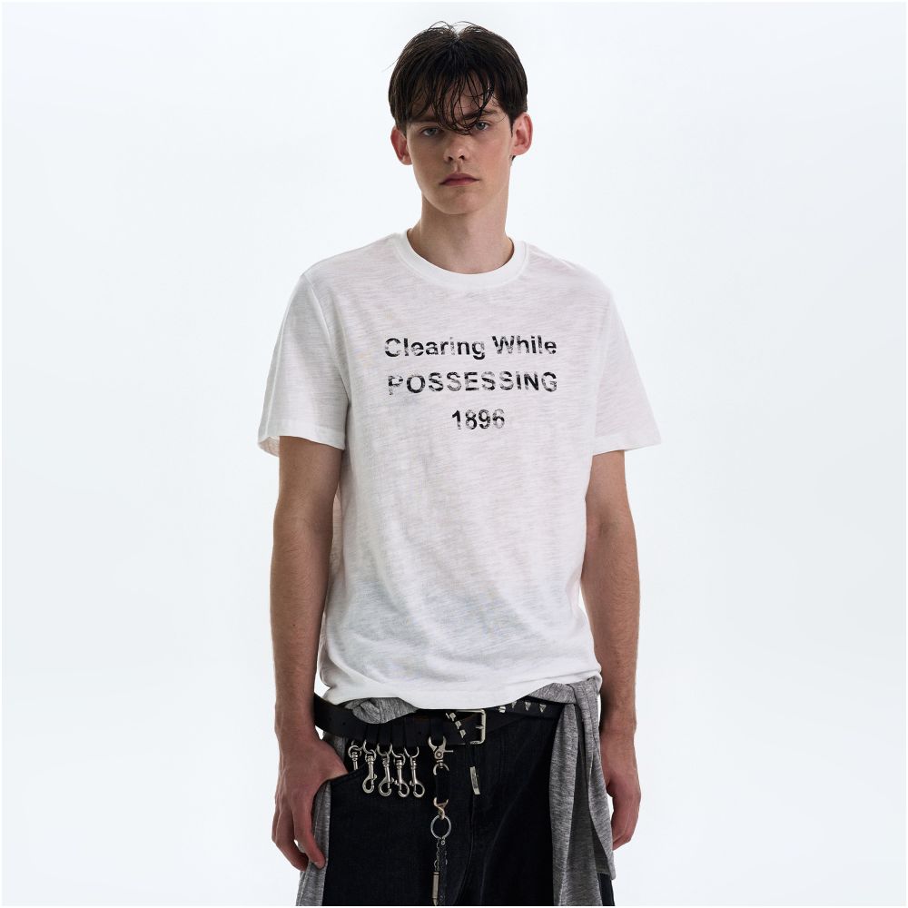 MADWITCH Retro Bamboo Cotton Shoulder Printed T shirt Short Sleeve Men s and Women s Loose Casual Thin Breathable Top ins image 3