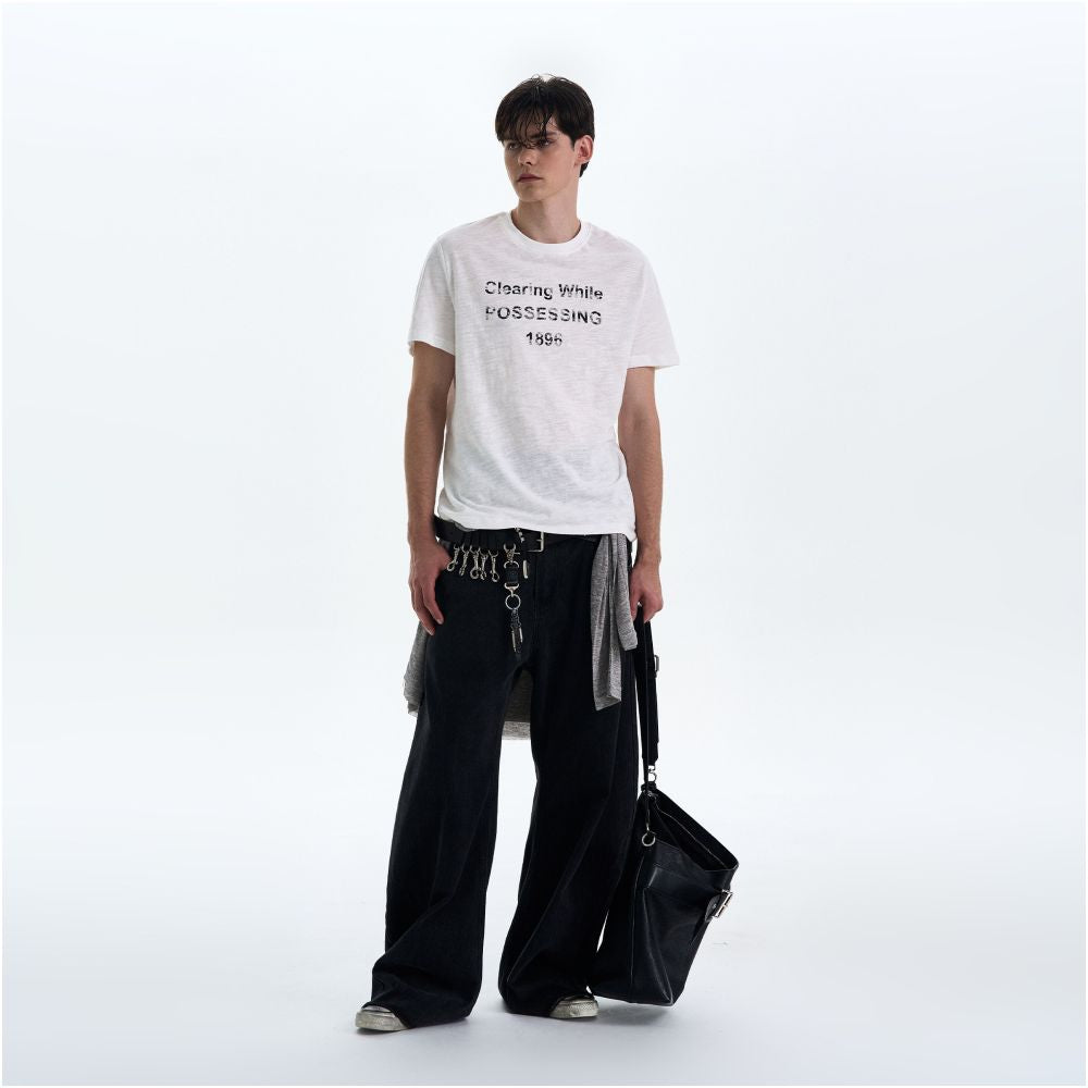 MADWITCH Retro Bamboo Cotton Shoulder Printed T shirt Short Sleeve Men s and Women s Loose Casual Thin Breathable Top ins image 5