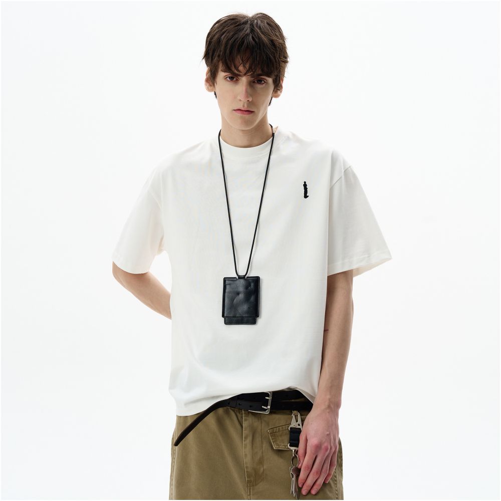 American Style Simple Embroidered Short Sleeve T-Shirt