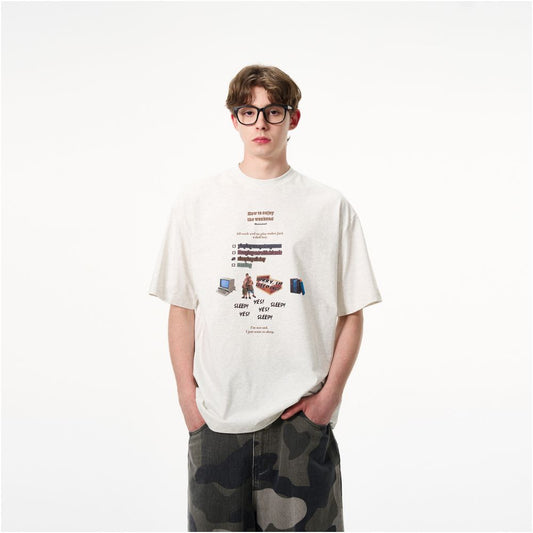 Retro Printed Short Sleeve T-Shirt