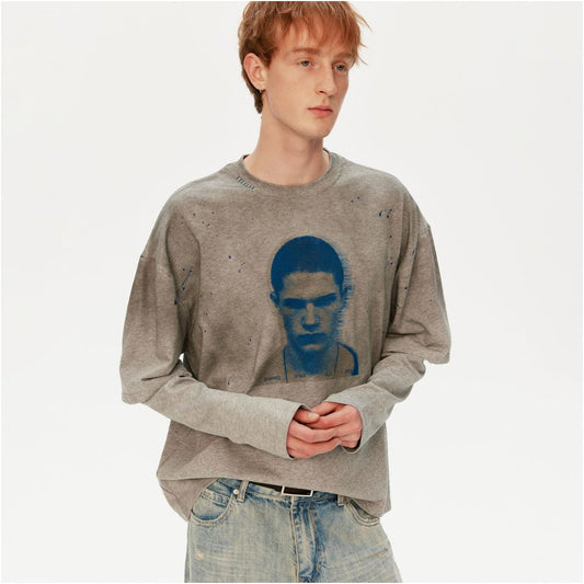 Retro Vintage Spray Print Oversized T-Shirt