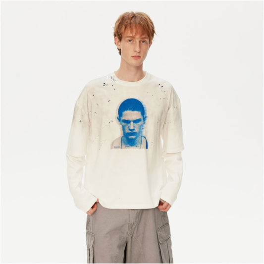 Retro Vintage Spray Print Oversized T-Shirt